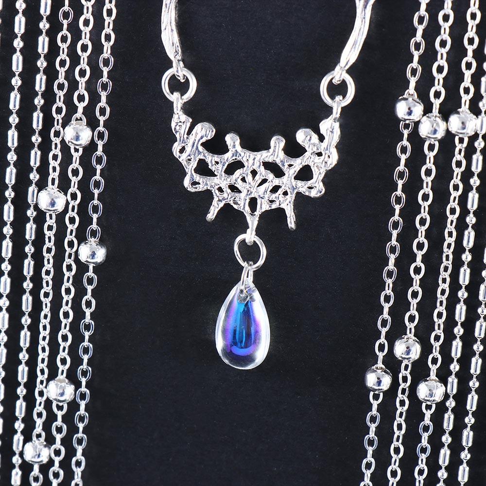Girls Women Hollow Chinese Style Bridal Rhinestones Bead Hair Clips Tassel Hairpin Crystal Barrette