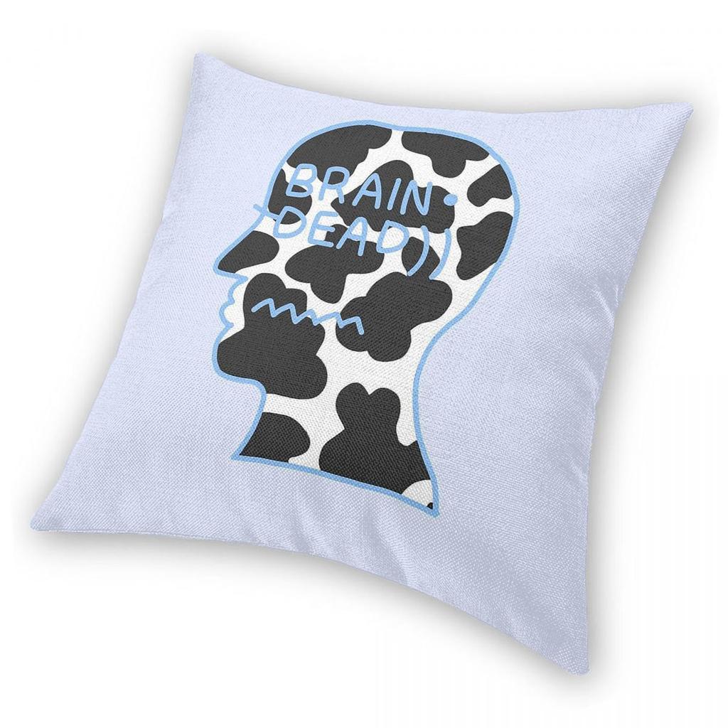 Brain Dead Head Empty Square Pillowcase Polyester Linen Velvet Printed Zip Decor Sofa Cushion Case