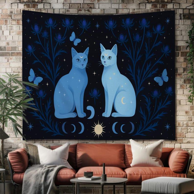 Celestial Cat tapestry 75x100 чёрный