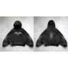 Retro Gothic Graphic Print Hip Hop Hoodie for Men Y2k Grunge Punk Casual Loose Pullover Women Streetwear Sweatshirt Hoodies