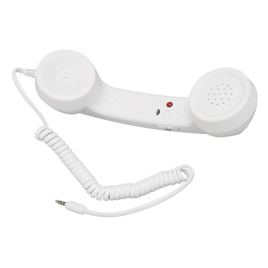 Cell Phone Handset 3.5mm Plug Retro Radiation Proof Wired Telephone Handset Receiver for Smartphone Computer