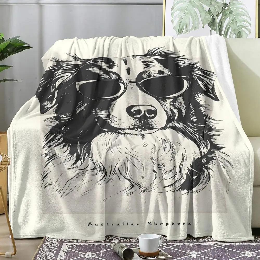 Portrait of a Puppy Throw Soft Flannel Throw Summer AC Blanket Lightweight Cool Nap Blanket for Sofa Bed Couch Travel
