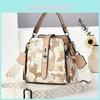 Chic Stylish Pu Handbag With Stone Texture For Women In Khaki Black Pink Green And Cream