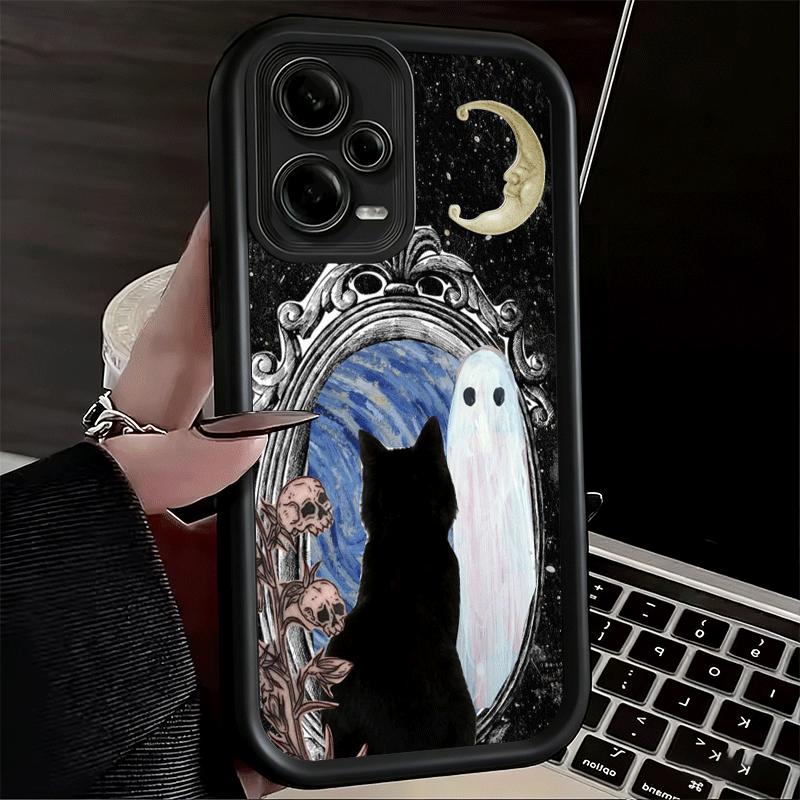 Phone Case for Xiaomi Redmi Note 15 14 13 Pro Plus Black Cat Witch Aesthetics Shell 12S 11 11S 11T 5G 14S Soft Silicone Funda