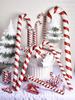 Red, White, and Green Glitter Painted Christmas Ornaments Photography Props (15-90)