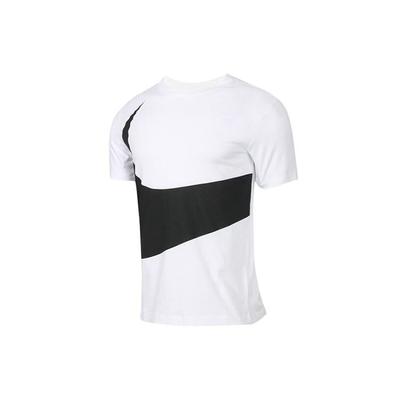 Klasyczny Sportowy T-shirt z Krótkim Rękawem Męskie Koszulki Biały CK9586-100