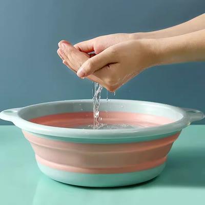 Foldable Washbasin Household Silicone Thickened Foldable Washbasin Children's Washbasin Portable Foldable Washbasin