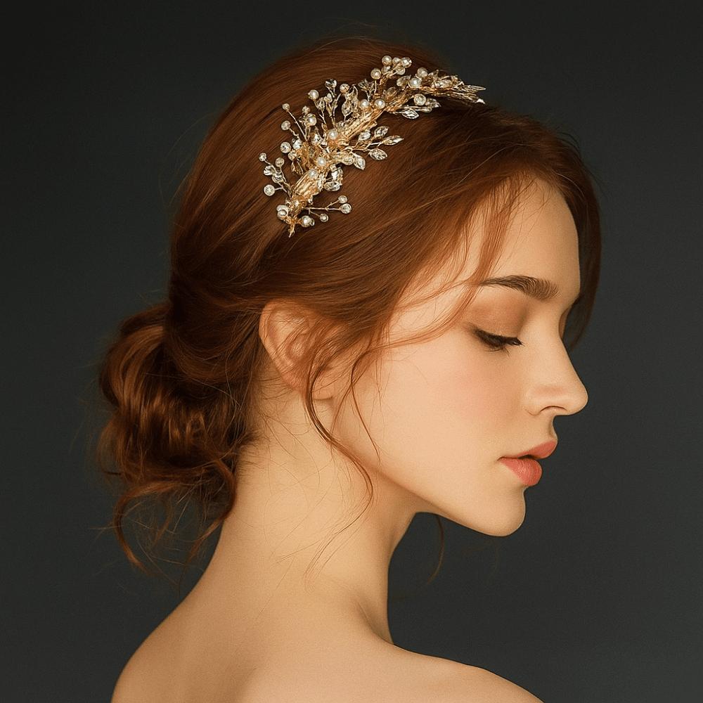Pearl Bridal Headwear Flower Flower Headbands Elegant Bride Wedding Tiaras Bridal