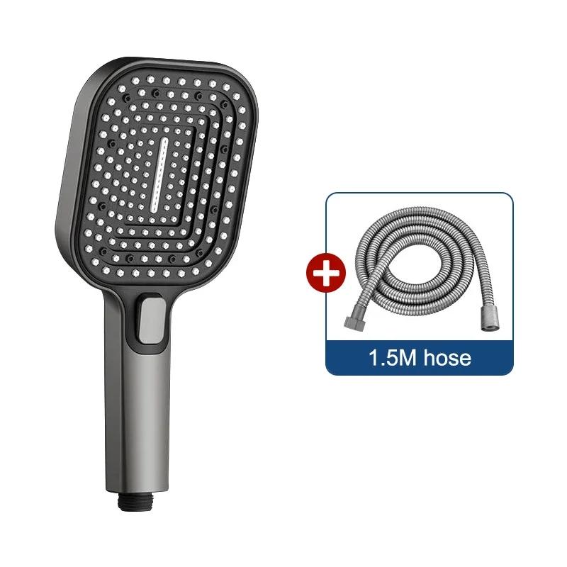 

Large Panel Handheld Shower Head - High-Pressure Rainfall Spray Set + Powerful 3-Mode Mixer (Wall Mount for Bathroom)