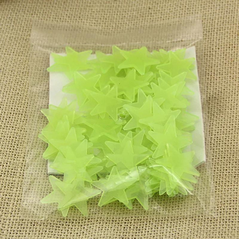 Adesivi Stella Luminescenti 3D Stelle Che Brillano al Buio Camere di Bambini Camere da Letto Soffitti Decorazioni per la Casa Adesivi Fluorescenti