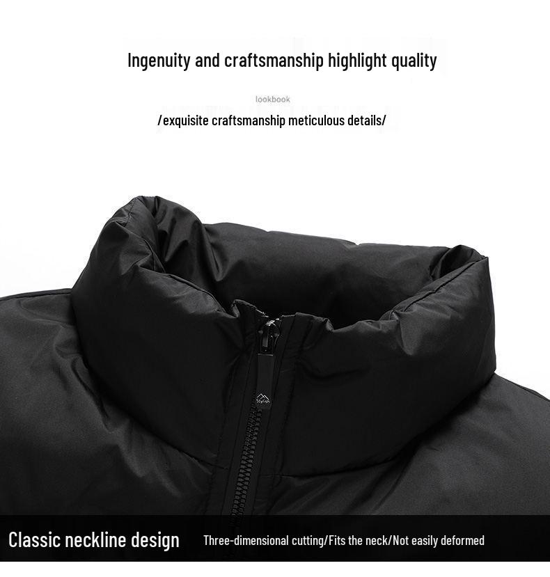 2025 Men's Thickened Warm Winter Cotton Jacket - Casual Cold-Proof Outerwear Vest