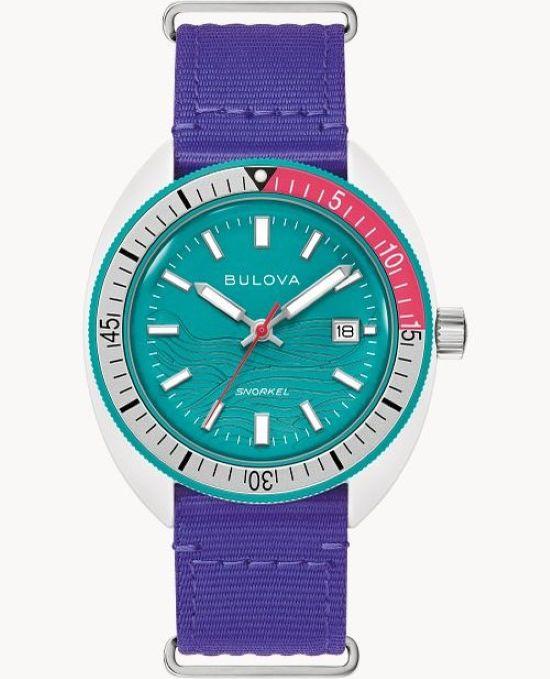 Bulova Archive Series Snorkel Limited Edition Tide Coral Reef Unisex Watch 98B447