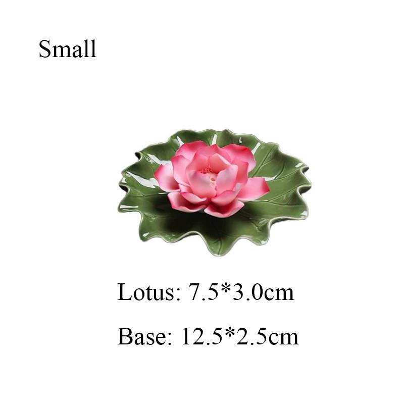 Y Handmade Large Lotus Flower Incense Burner Multi-Color Line Incense Holder Tea Room Office Home Decoration Buddha Home Decor