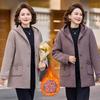 Women's New Hooded Woolen Coat Winter Casual Noble Medium and Long Woolen Coat