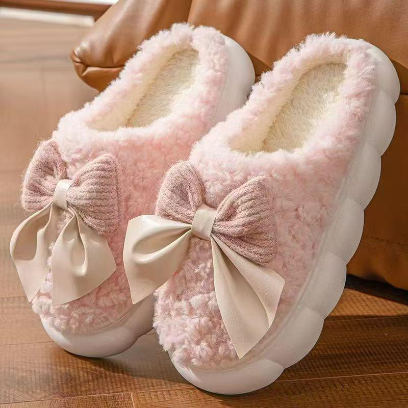 Women's and Men's Cozy Suede Plush Slippers - Non-slip, Thick Bottom, Silent, Outdoor Wear