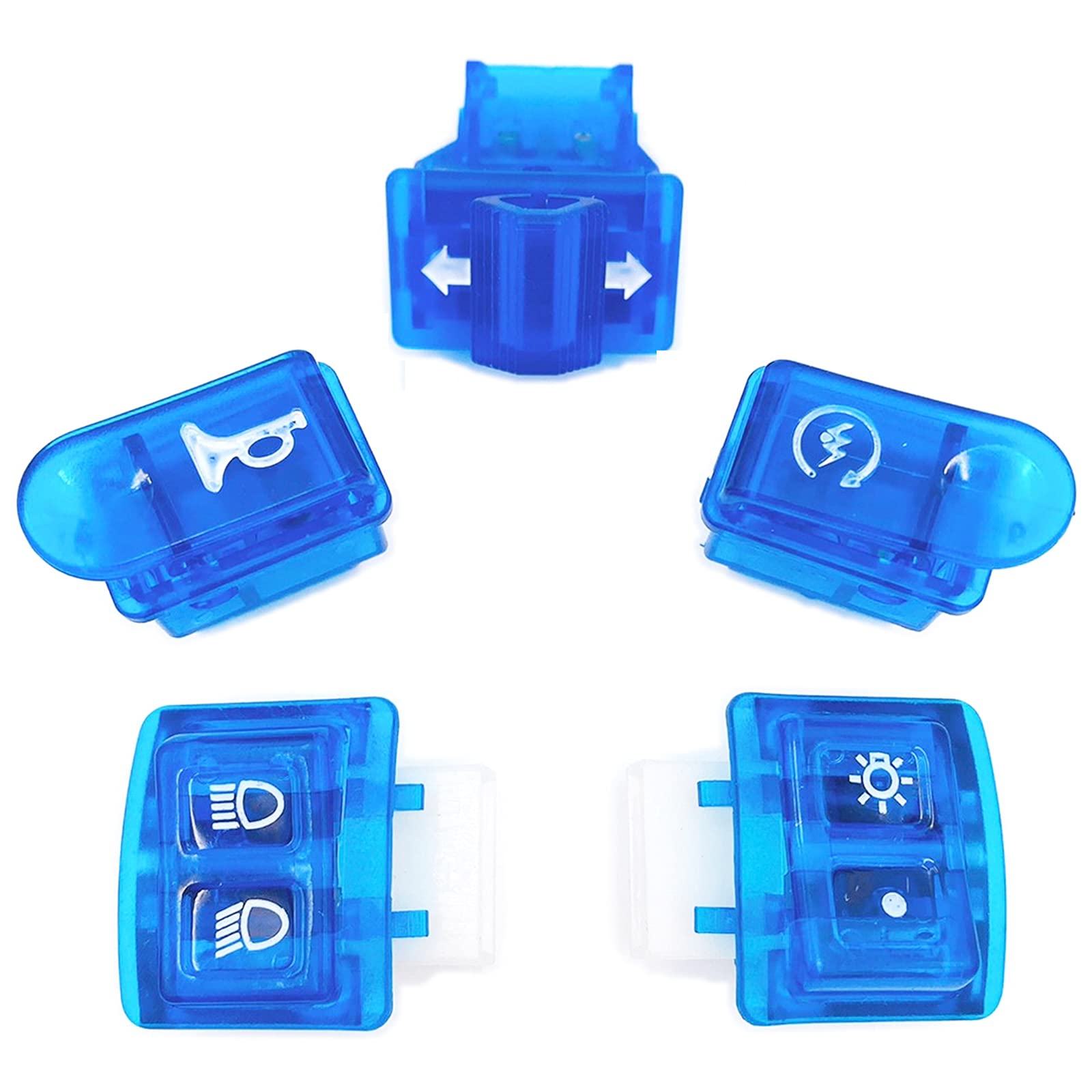 

Meliore Compatible Honda DIO Dio Skeleton Switch Set AF18 AF25 SR TA Cell Turn Signal Horn Light Blue 5pcs 5 синий