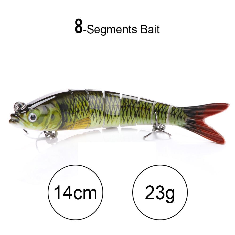 10cm 10g Sinking Crankbaits Fishing Lure 10-segments Wobbler Hard Artificial Bait For Pike Fishing Accessories Swimbait