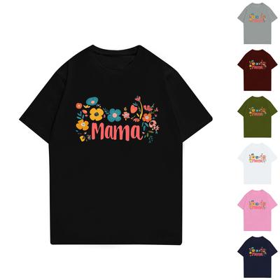 Children's Printed Round Neck Short-sleeved T-shirt Top