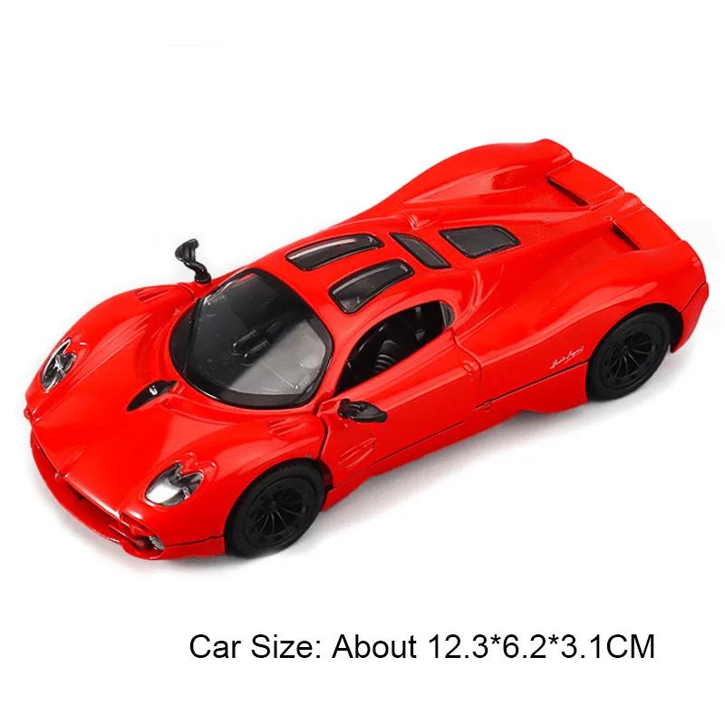 1:36 Pagani Utopia Zonda Huayra Toyota Cruiser Sports Car Model Toy Pull Back Doors Opened Vehicles Models Presents for Kids