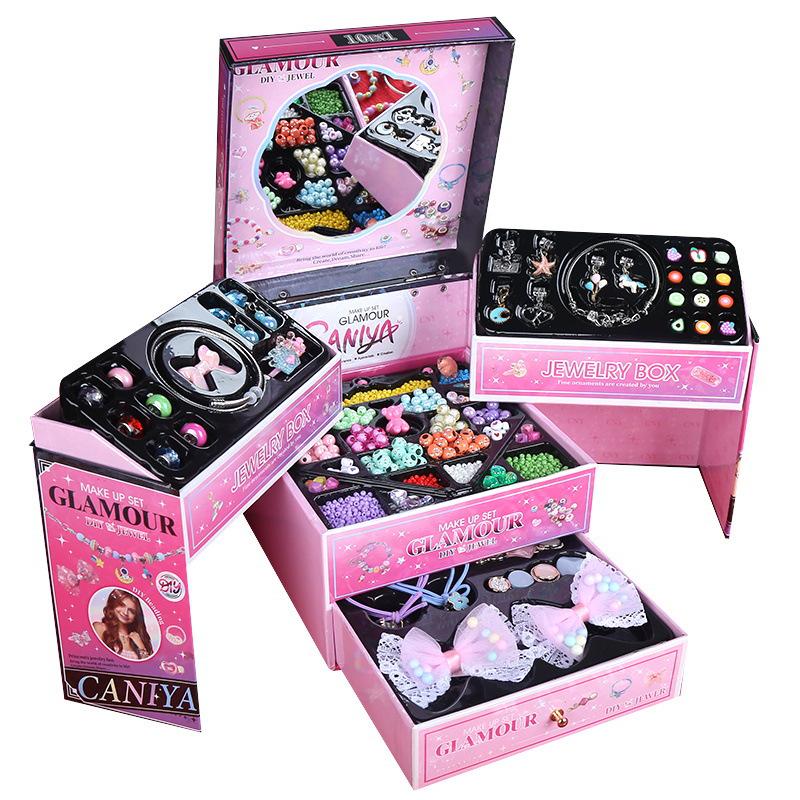 DIY Girls' Beaded Jewelry Gift Set: Handmade Bracelets & Necklaces