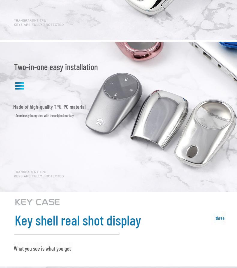 Car Key Case for NIO RS5 RC6: Two-in-One Protective Shell