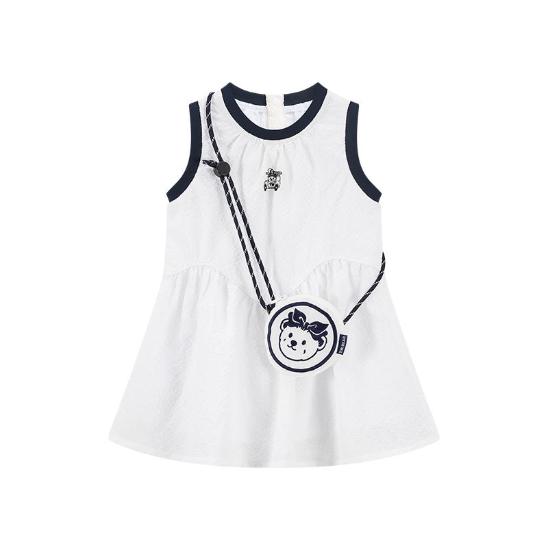 Teenie Weenie Kids Girl s Embroidered Bubble Check Vest Dress 120