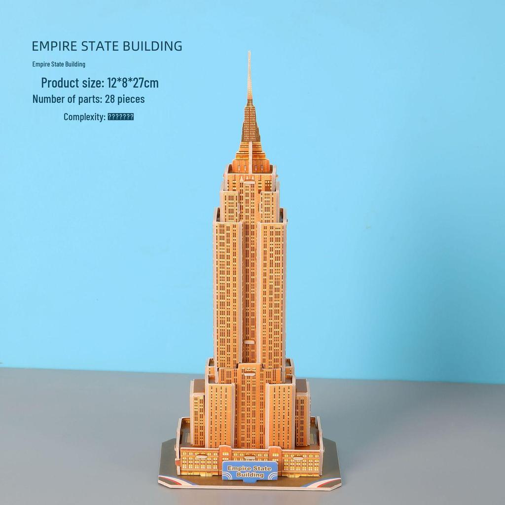 3D Puzzle of World Famous Buildings: Educational DIY Paper Assembly Toy for Kids