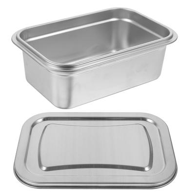 HOLIDYOYO Eisbehälter mit Deckel, 1,5 L (51 oz), Edelstahl, zur Aufbewahrung von selbstgemachtem Eis, Gefrierschrankgeeignet, Küchen-Aufbewahrungsbox