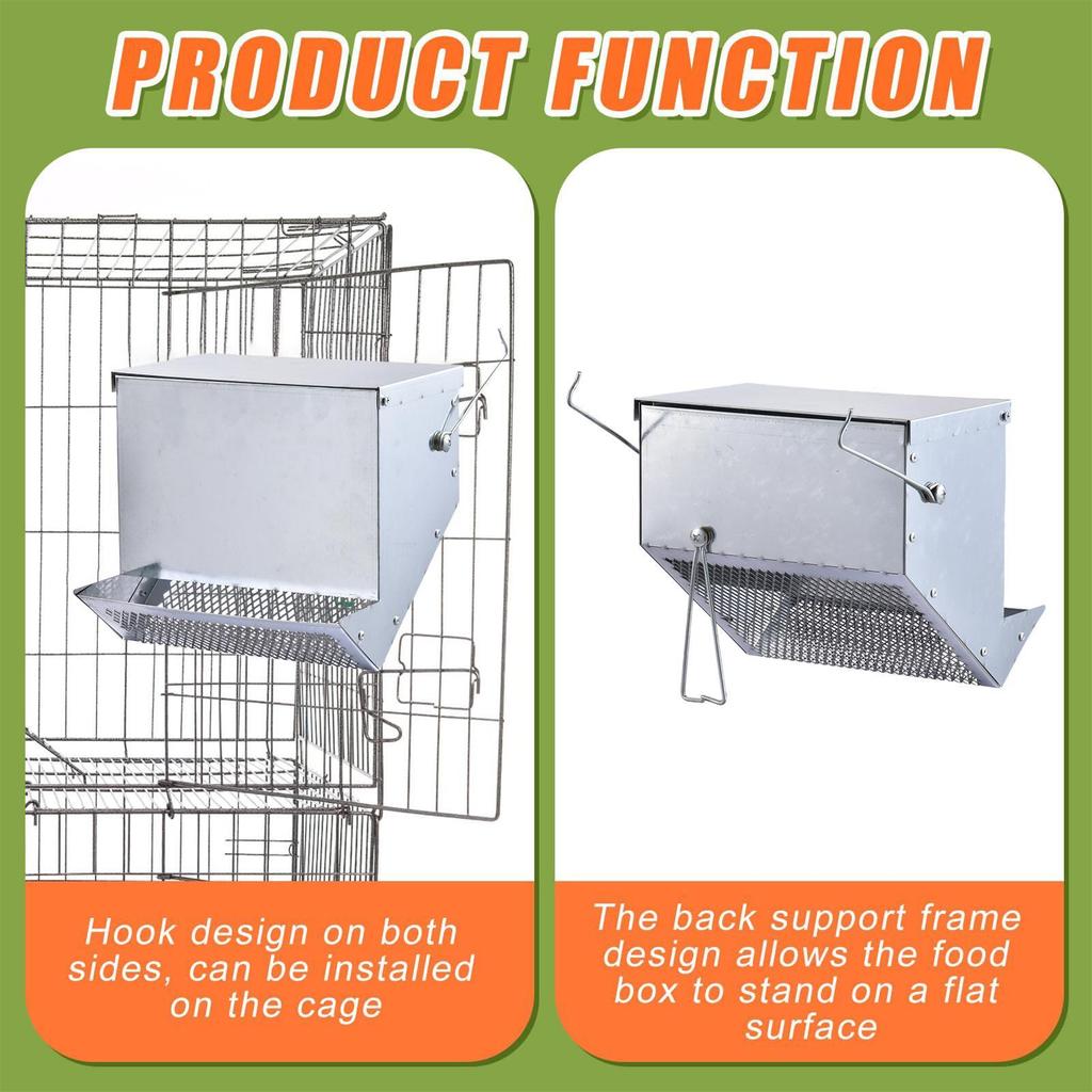 Mangiatoia per conigli Stazione di alimentazione automatica con coperchio Dispenser di cibo per conigli Per la cura degli animali domestici Piccolo animale Interno Esterno Uccello Furetto