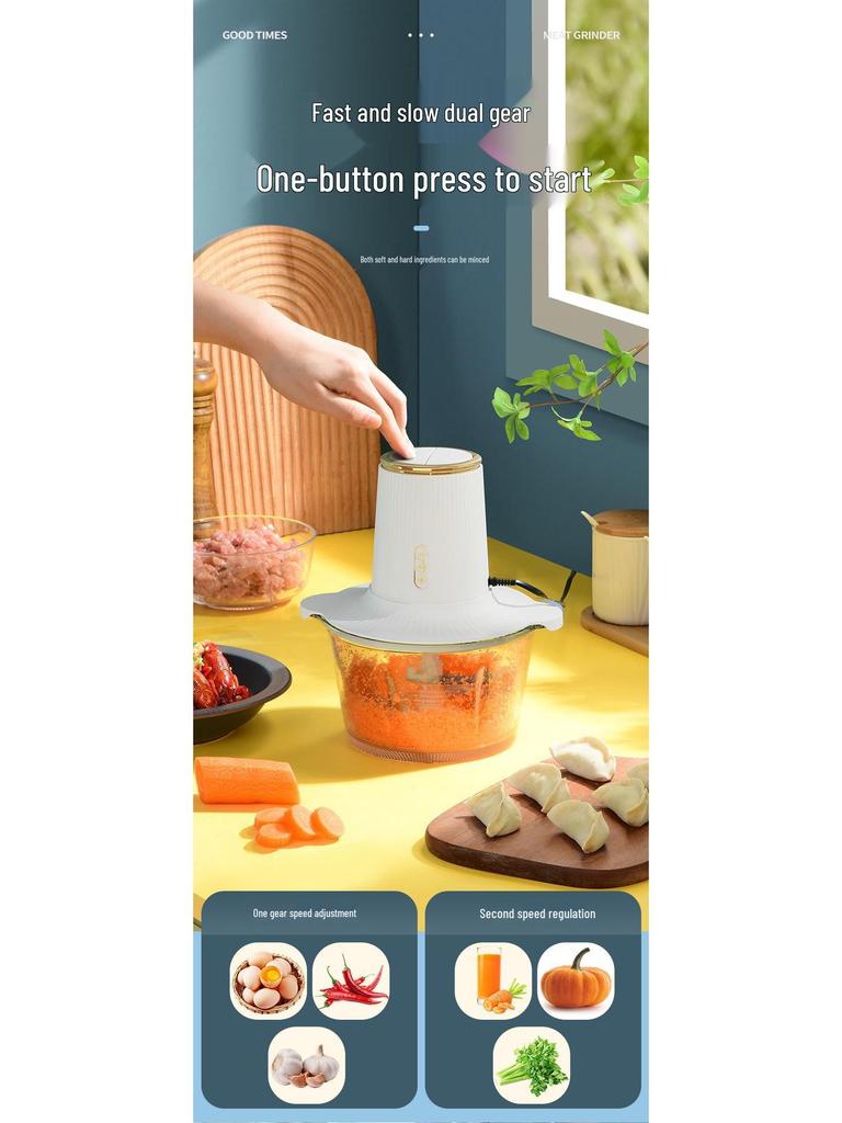 Versatile Electric Meat and Vegetable Grinder for Mincing, Filling, and Chopping Tasks