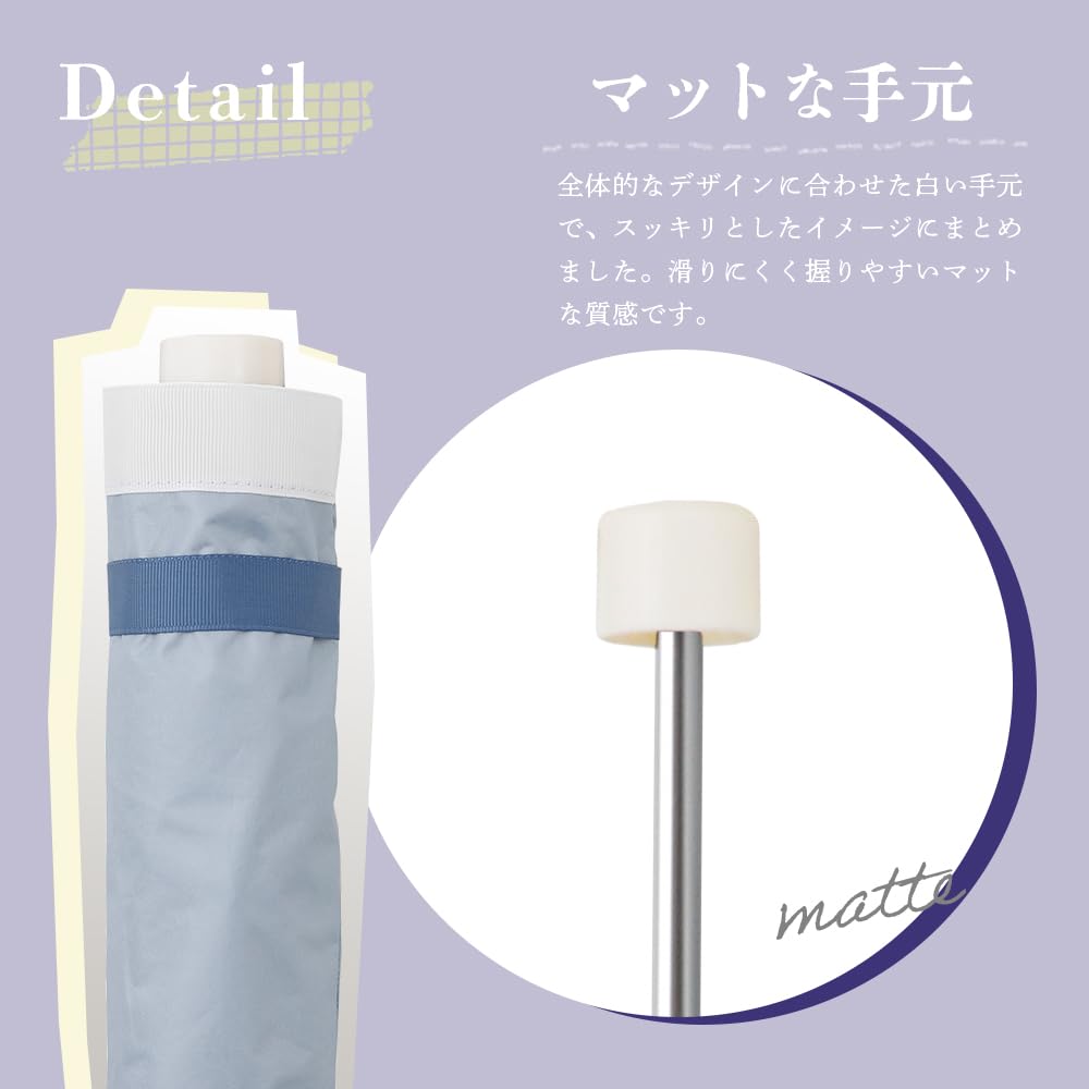 Ogawa Folding Light Blocking UV Blue For Sunny or Rainy Water Grosgrain Family LINEDROPS 57419 Parasol, Women's Umbrella, Rate, 99.9% Protection,