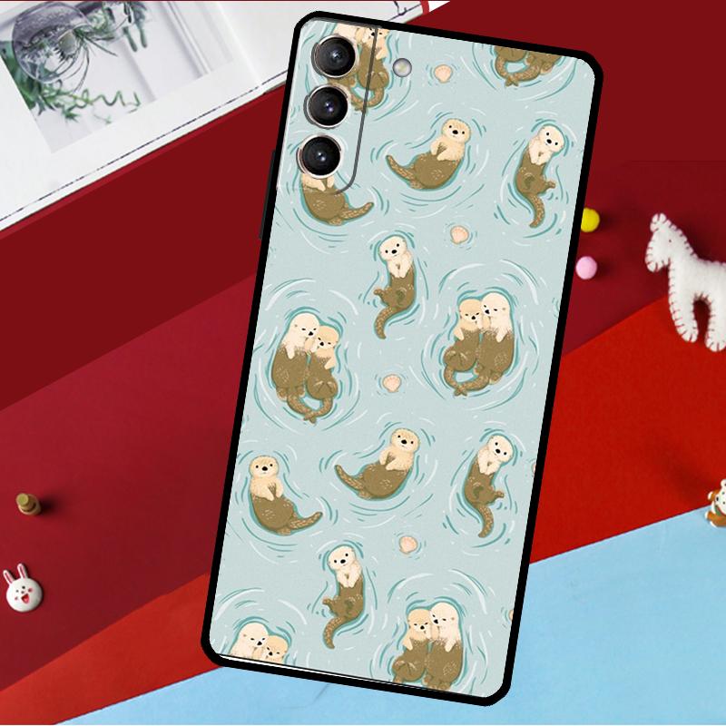Animal Otter Case For Samsung Galaxy S22 S23 Ultra S21 FE S8 S9 S10 Plus Note 10 20 Ultra S20 FE Coque