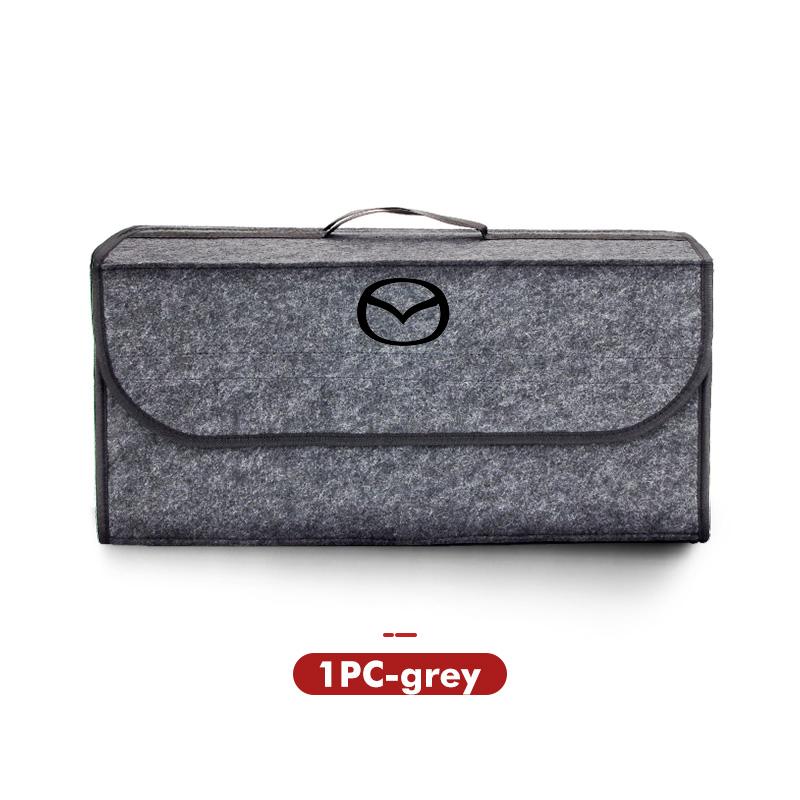 For Mazda Car Styling Trunk Storage Box Felt Cloth Organizer Foldable Stowing Tidying Bag 2 3 5 M5 Ms CX-4 CX-5 CX6 CX7 M3 M6