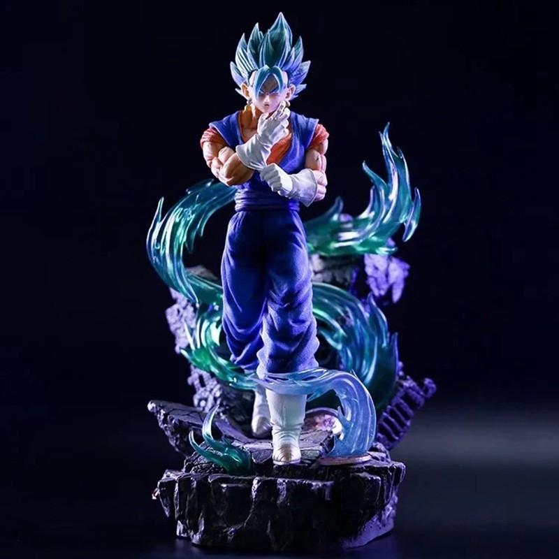 

40cm Anime Dragon Ball Figure Vegeta Goku Super Saiyan Standing Posture Model Oversized Statue Action Figure Toys Gifts