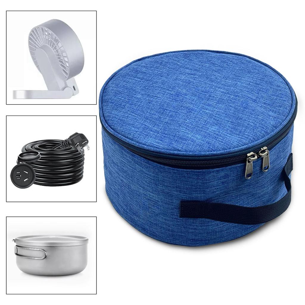 Foldable Fan Storage Bag Portable Camping Gear Organizer Dustproof Makeup Bag