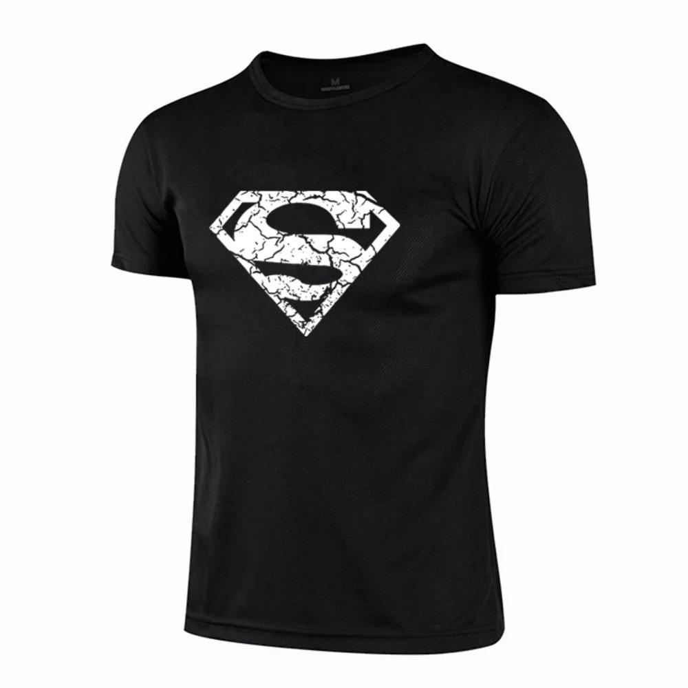 Men'S Running Sports Quick-Drying Breathable Short-Sleeved T-Shirt Summer Fashion Round Neck Loose And Comfortable Top T-Shirt