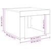 Coffee Table Concrete Grey 50x50x35 cm Wood Based Material