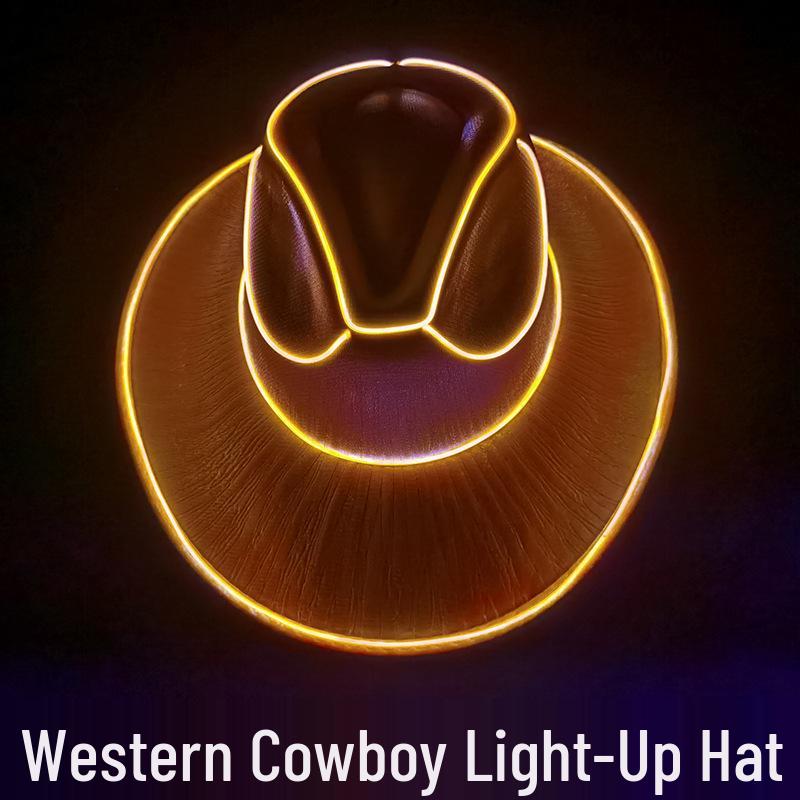 LED Glowing Cowboy Hat: Halloween & Christmas Decoration Gift