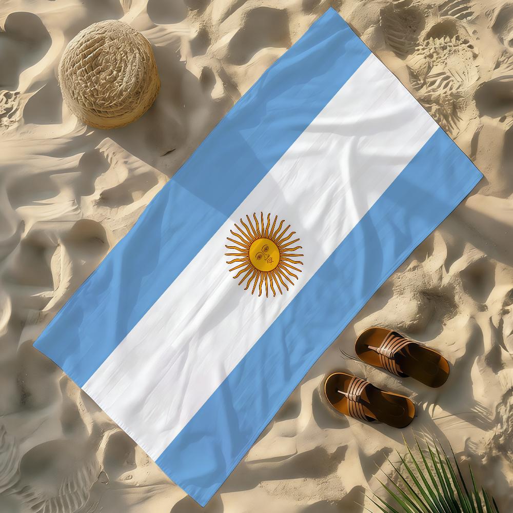 Bandiera dell'Argentina Asciugamano Morbido Leggero Anti-Sabbia Grande Asciugamano da Spiaggia Asciugatura Rapida Bagno Sport Famiglia
