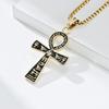 Ancient Egyptian Symbol Cross Titanium Steel Necklace Christmas Holiday Gift