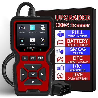 V519 Elm327 Automotive Fault Diagnosis Instrument OBD2 Scanner Battery Voltage Detection Code Reader Engine Fault Reading Data Digital Display