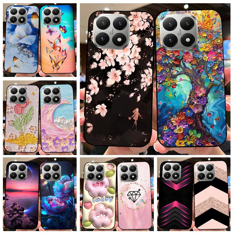 Soft Case For Xiaomi 15T 15 T Fundas Black TPU Silicone Back Cover For Xiaomi15T Phone Case Shockproof Protective Cartoon Coque