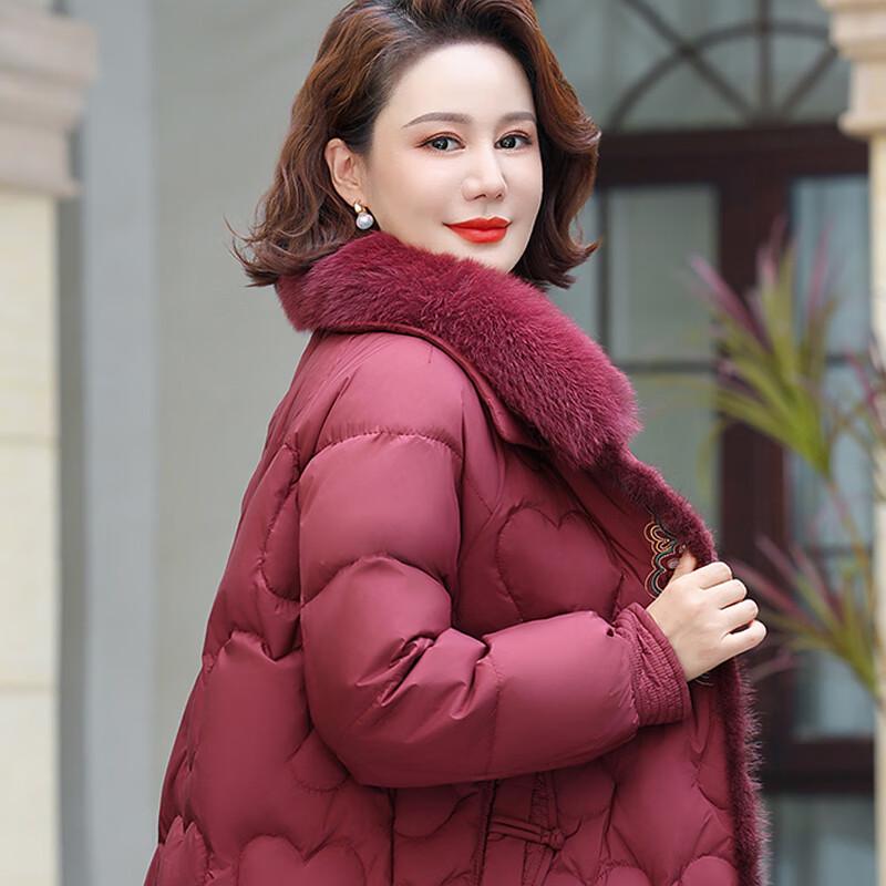 

Xuenfeil Women s Short Fox Fur Collar Down Jacket 185/104A