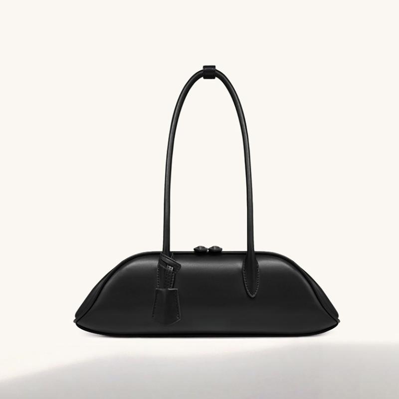 Bolsa de Ombro de Marca Estilosa Versátil Bolsa de Axila Feminina Bolsa de Mão de Luxo de Alta Qualidade Cor Sólida Minimalista Bolsa de Bowling