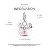 Charms Plata Pink Telephone Heart Envelope Pendants Fit Original Bracelets Charms For Women Jewelry Diy Making Gifts