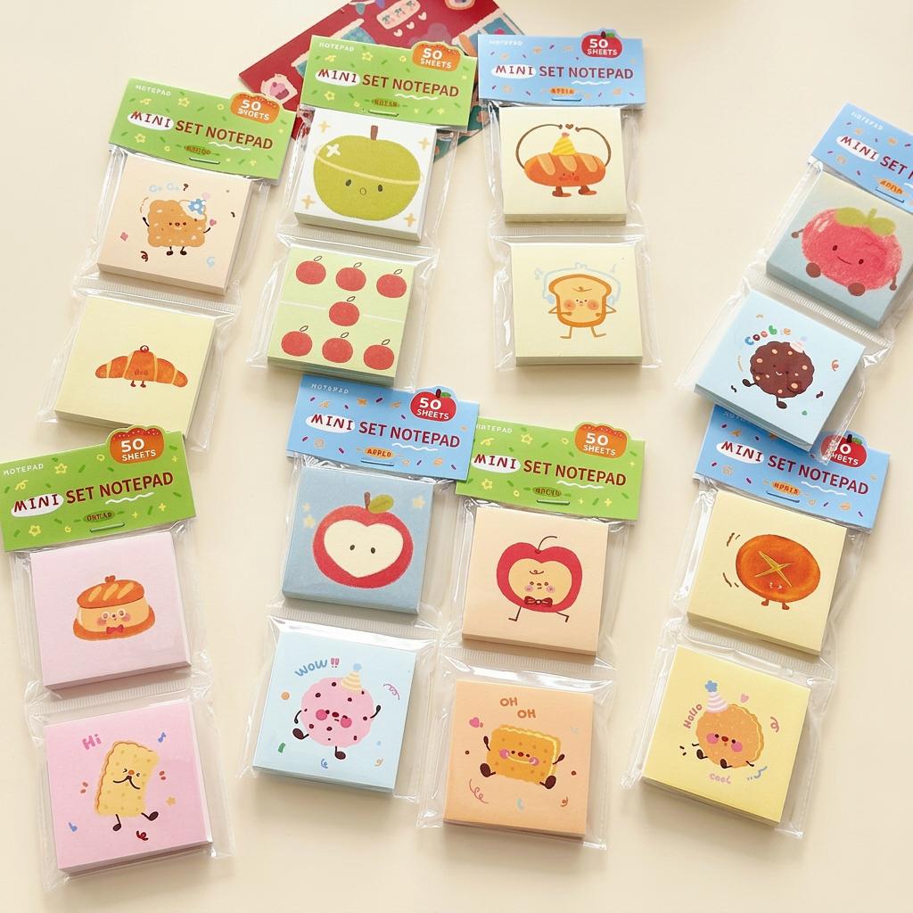 Non-Adhesive Notepad Decorative Food Themed Notepad Japanese Memo Japanese Mini Memo Pad For Office Workers On-The-Go Message
