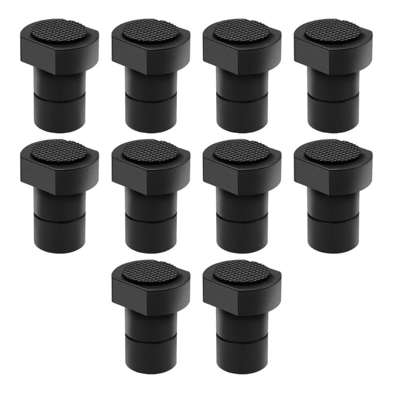 

10Pcs Woodworking Jigs Workbench Peg Brake Stops Clamp 19/20mm Dogs Woodworking Table Limit Blocks чорний