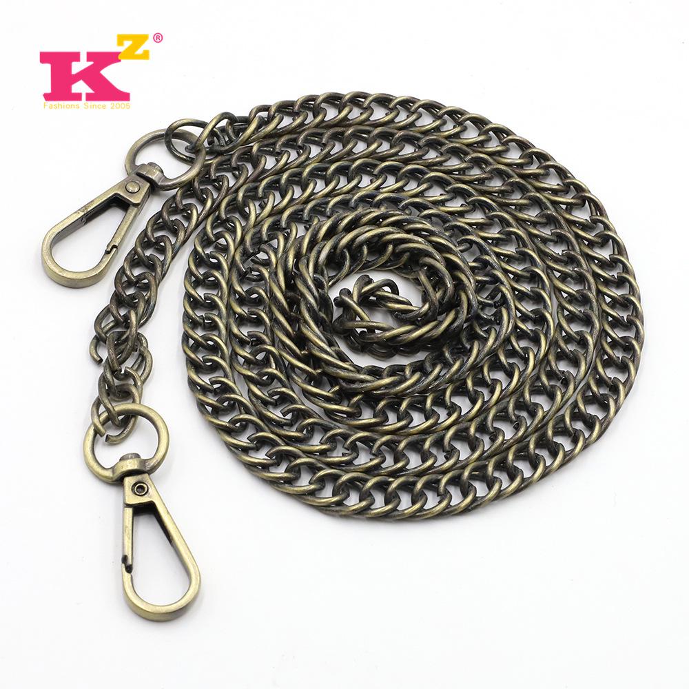 Umhängetaschengurt aus Metall mit Kette, 120 cm, für Schultertaschen und Gepäck