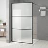 Shower Wall 115x195 Cm Frosted ESG Glass