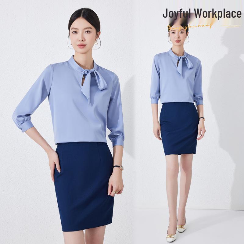 

Women s Chiffon Blouse - Spring/Summer 2025 Professional Long Sleeve Shirt for Workplace/Interview Small